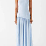 Eden Patchwork Semi-sheer Chiffon Strapless Maxi Dress