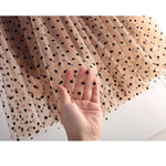 Polka dot high waist gauze skirt princess dress