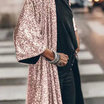 Disco Glamour Sequin Bell Sleeve Kimono