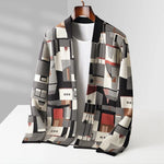 Abstract Wool Knitted Cardigan