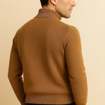 Leonardo Zip Cardigan Beige