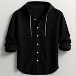 Alessandro Veneti Hooded Button-Up Shirt
