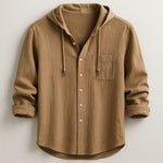 Alessandro Veneti Hooded Button-Up Shirt