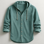 Alessandro Veneti Hooded Button-Up Shirt
