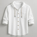 Alessandro Veneti Hooded Button-Up Shirt