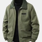 Teddy Lined Zip Up Corduroy Jacket