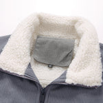 Teddy Lined Zip Up Corduroy Jacket