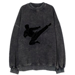Korean taekwondo flying kick - Vintage Sweatshirt