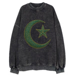 Crescent Moon and Star - Vintage Sweatshirt