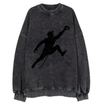 Rock wall climber reaching hold - Vintage Sweatshirt