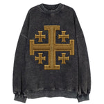 Jerusalem Cross  - Vintage Sweatshirt