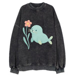 Mint Seal Pup - Vintage Sweatshirt