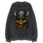 Logan Aggie wearing Utah State beanie with USU patch - Vintage Sweatshirt