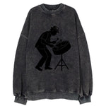 Steel drum player Caribbean rhythm - Vintage Sweatshirt