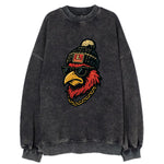Louisville Cardinal wearing Louisville beanie with L patch - Vintage Sweatshirt