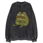 The Frog Judges Silently - Vintage Sweatshirt