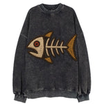 Fish Skeleton  - Vintage Sweatshirt