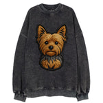 Yorkshire Terrier - Modern tiny dog logo - Vintage Sweatshirt