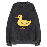 Duck - Yellow mallard flat side profile - Vintage Sweatshirt