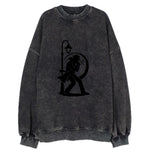 Blues harmonica player under streetlight - Vintage Sweatshirt