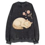 Zen Garden Cat  - Vintage Sweatshirt