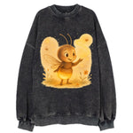 Firefly choreographer arranging synchronized light patterns over a meadow stage - Vintage Sweatshirt