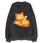 Maneki Neko Pose - Vintage Sweatshirt