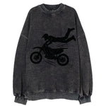 Motocross rider airborne trick - Vintage Sweatshirt