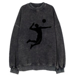Volleyball player spiking ball - Vintage Sweatshirt