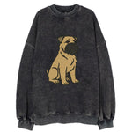 Bouvier des Flandres - Fawn rough coat embroidered design - Vintage Sweatshirt