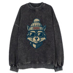 Arizona Ringtail wearing Phoenix beanie with pom pom and wayfarer sunglasses - Vintage Sweatshirt