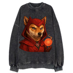 Shiba Inu Scarlet Witch  - Vintage Sweatshirt