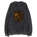 Sleeping Wolf Peace  - Vintage Sweatshirt