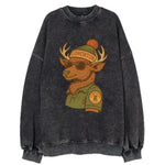 Edmonton Elk wearing Edmonton beanie wit - Vintage Sweatshirt