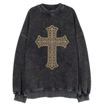 Filigree Cross  - Vintage Sweatshirt
