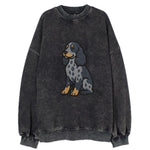 English Cocker Spaniel - Blue roan embroidered sitting pose - Vintage Sweatshirt
