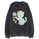 Aqua Kitten - Vintage Sweatshirt