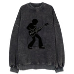 Bass guitarist slap technique - Vintage Sweatshirt