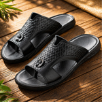 Leather Slide Sandals
