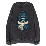 Quebec City Snowy Owl wearing Quebec bea - Vintage Sweatshirt