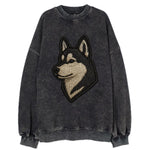 Siberian Husky - Contemporary wolf-like - Vintage Sweatshirt