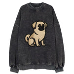 Tibetan Spaniel - Fawn small dog embroid - Vintage Sweatshirt
