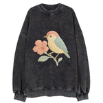 Peach Flowerpecker - Vintage Sweatshirt