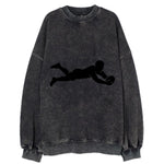 Rugby player diving for try - Vintage Sweatshirt
