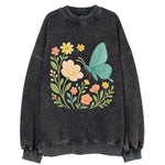 Mint Night Butterfly - Vintage Sweatshirt
