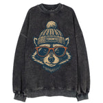 Toronto Raccoon wearing Toronto beanie w - Vintage Sweatshirt