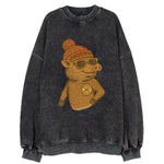 Phoenix Javelina wearing Phoenix beanie with pom pom and wayfarer sunglasses - Vintage Sweatshirt