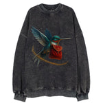 Frostbite Hummingbird Courier  - Vintage Sweatshirt