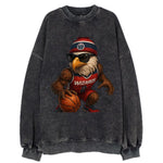 DC Eagle wearing Wizards red white and blue beanie with monument patch and - Vintage Sweatshirt