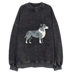 Australian Shepherd - Blue merle flat side profile - Vintage Sweatshirt